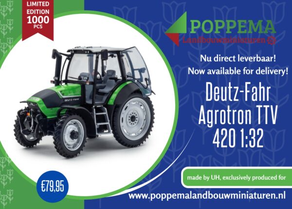 UH Deutz-Fahr Agrotron TTV 420 1:32 Limited Edition 1000 pcs 1:32 - Afbeelding 5