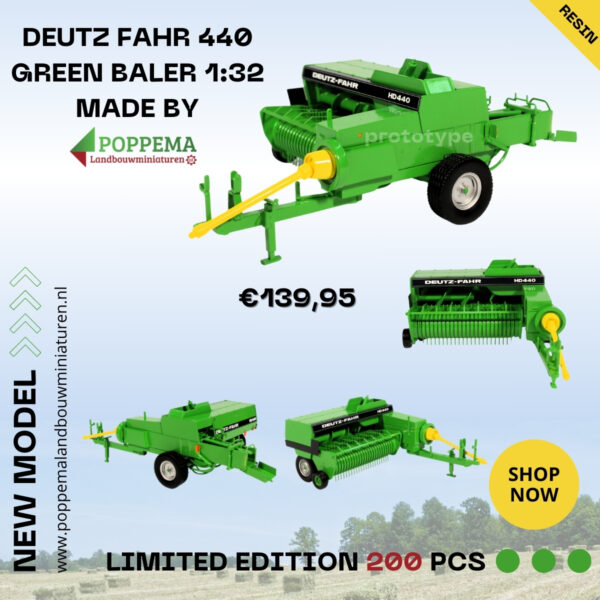 Deutz Fahr 440 green baler 1:32 PRE-ORDER leverbaar Q1 2025