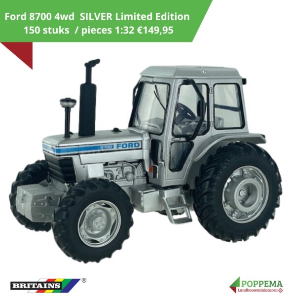 Britains 2025 Ford 8700 4wd SILVER Limited Edition 150 pcs. 1:32 PRE-ORDER