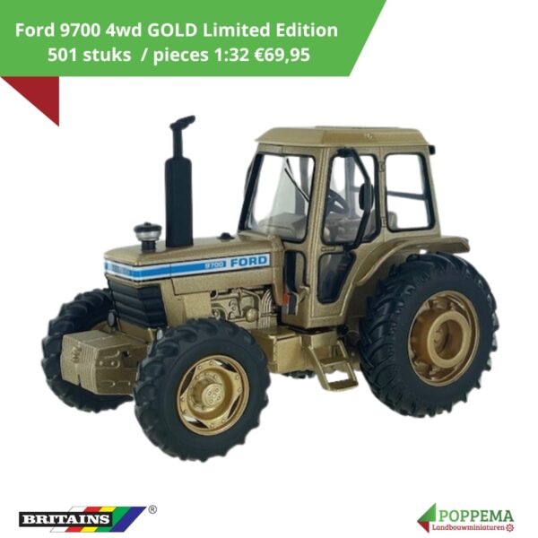 Britains 2025 Ford 9700 4wd GOLD Limited Edition 501 pcs. 1:32 PRE-ORDER