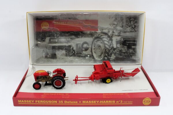 Massey-Harris n3 trail baler with Massey Ferguson 35 deluxe - 1:32